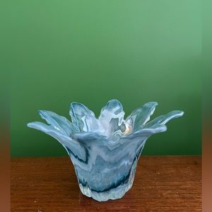 ⚫️Final Price⚫️ Murano Glass Candle Holder in Blue